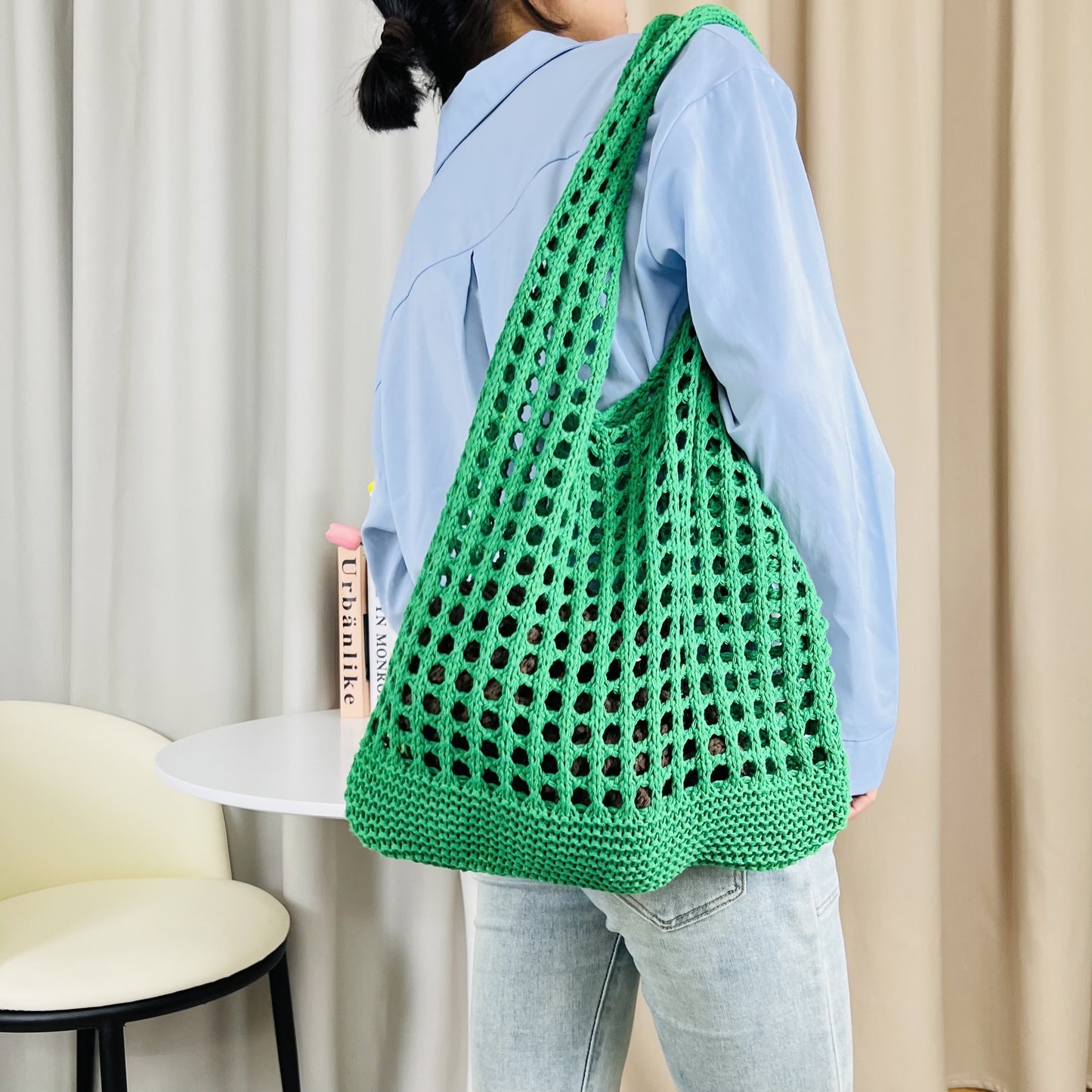 Knitted Tote Beach Bag