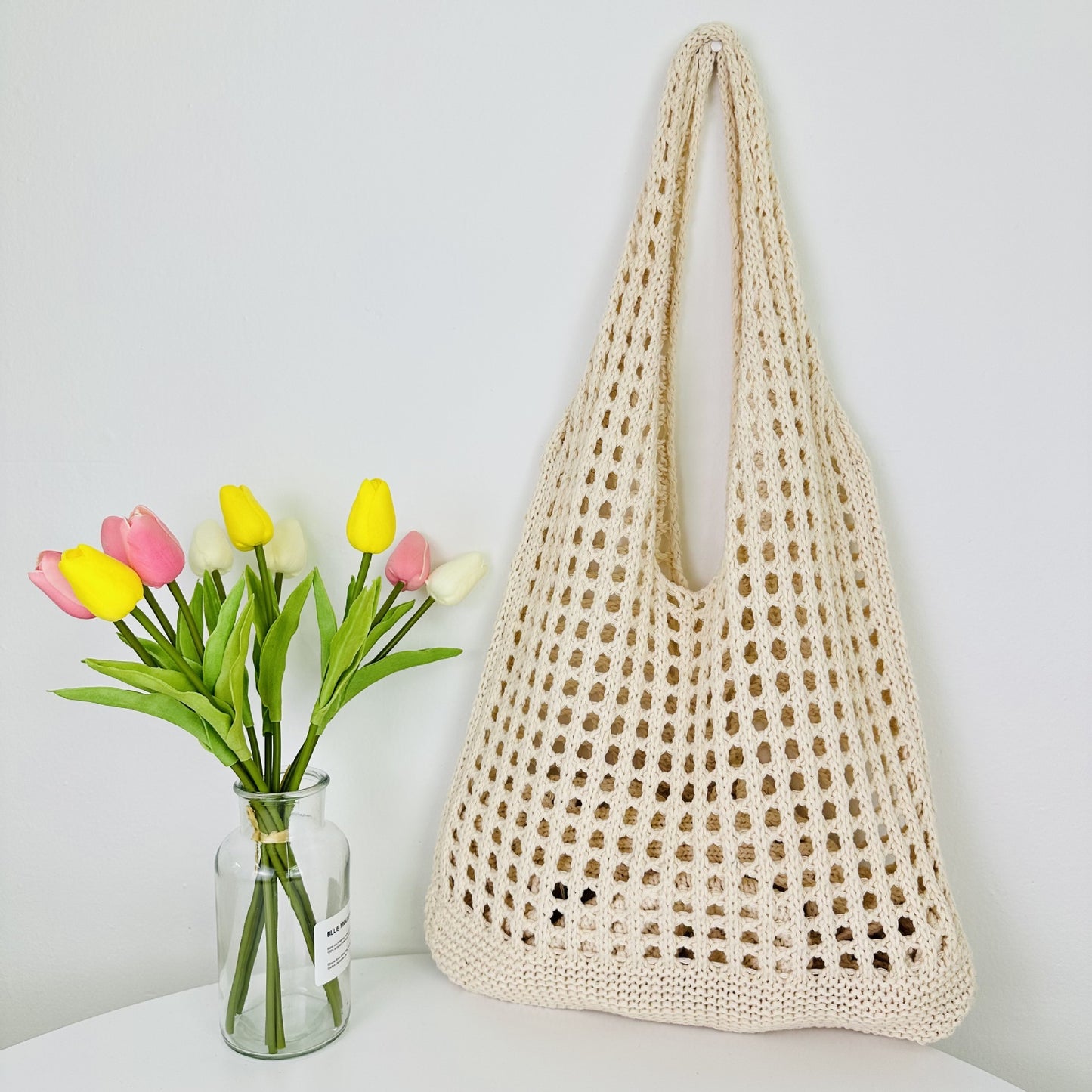 Knitted Tote Beach Bag