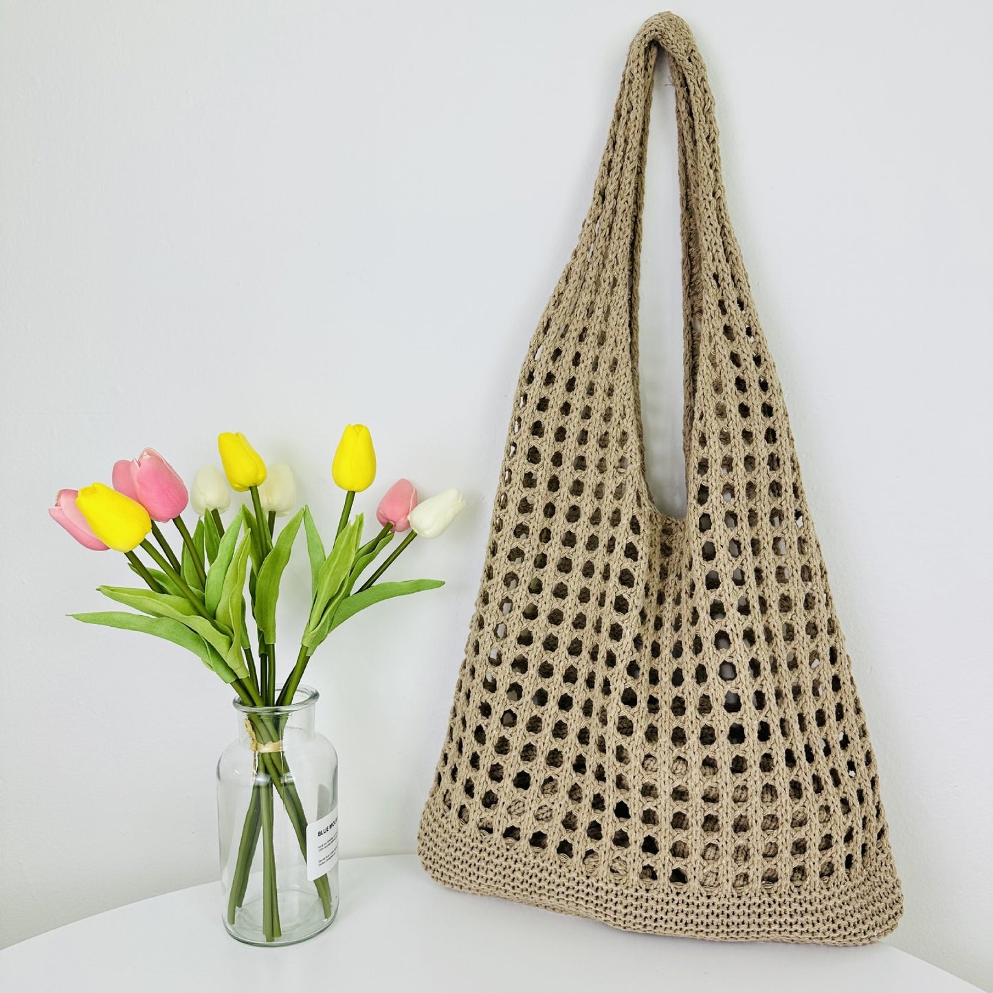 Knitted Tote Beach Bag